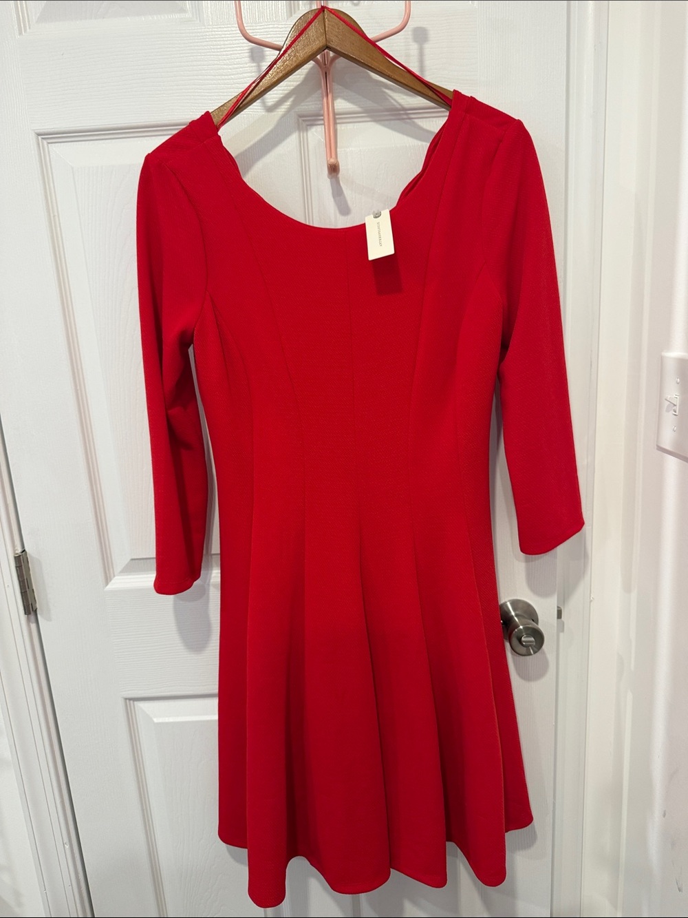 NWT Anthropologie Sunday in Brooklyn Crosstown Skater Dress - Red - XL
